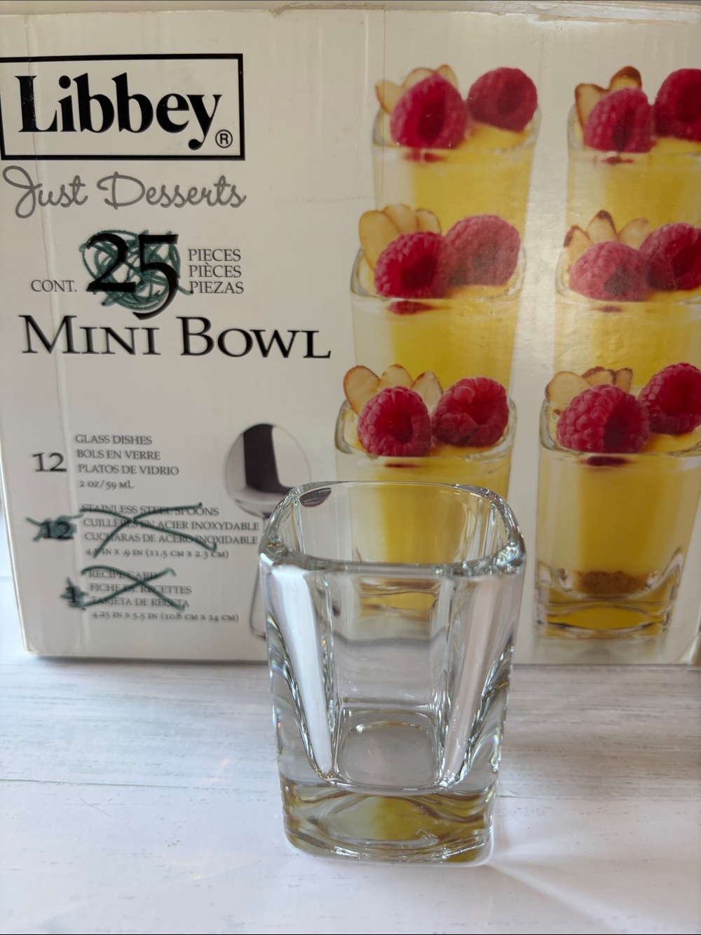 Libbey Clear Glass Mini Bowl Set - Square Dessert Cups